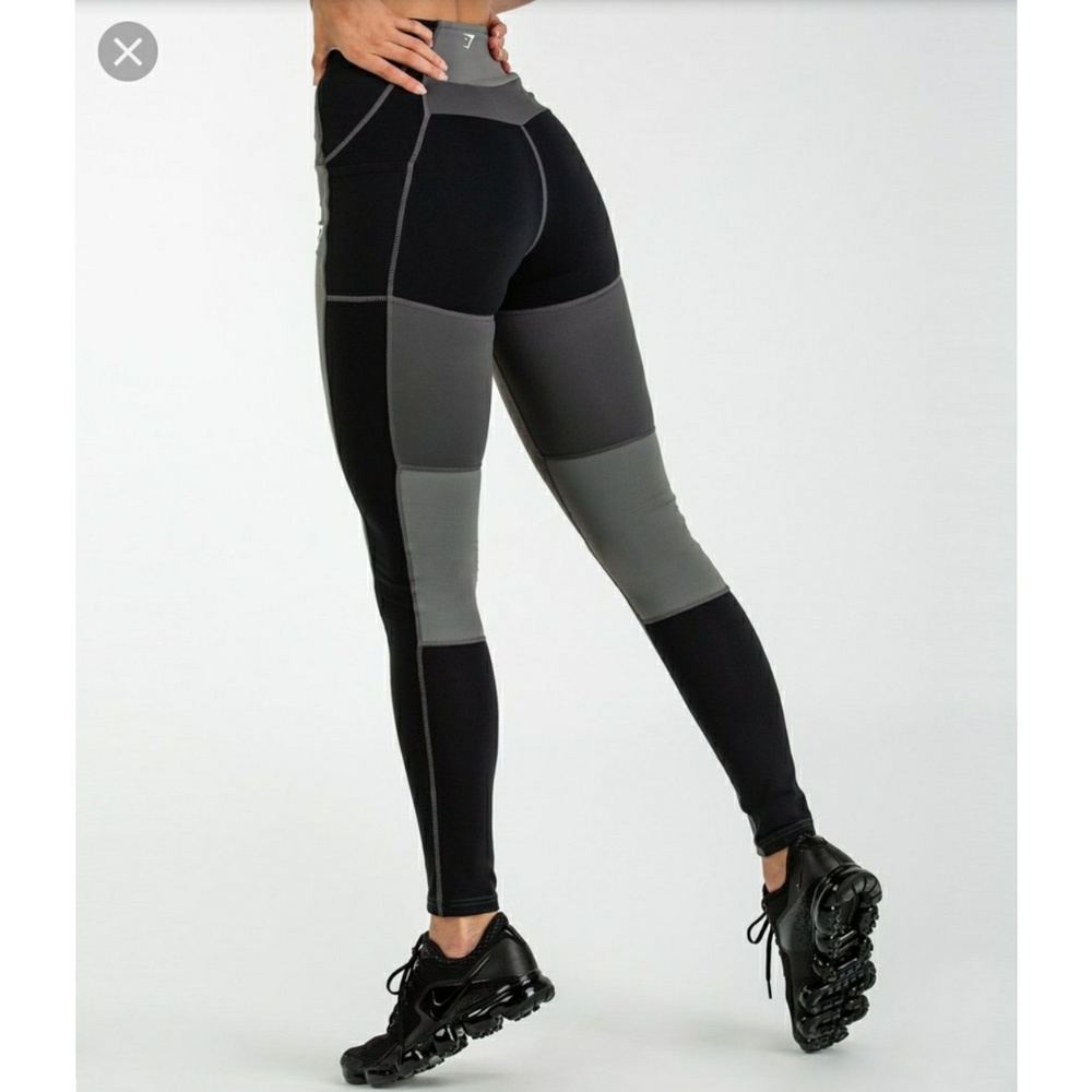 Gymshark Black Tonal Block Leggings